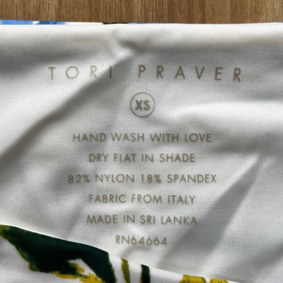 TORI PRAVER CAILA BOTTOM Women’s Ruched Sides Floral Lined Bikini Bottoms XS NWT - Picture 4 of 6